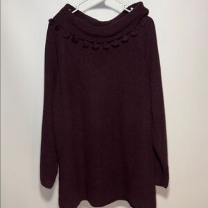 Liz Claiborne Deep Purple Knit Cardigan